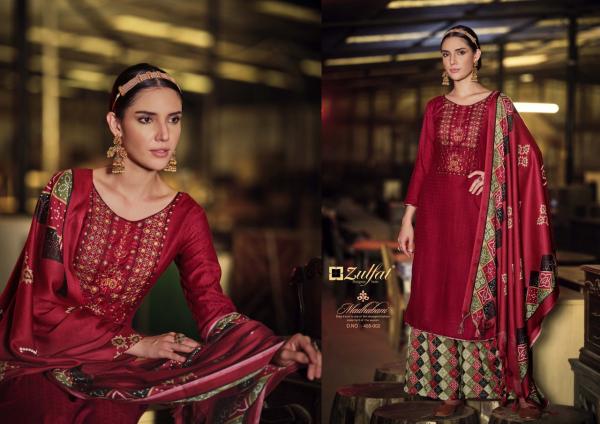 Zulfat Madhubani Embroidery Wear Winter Pashmina Designer Dress Collection 